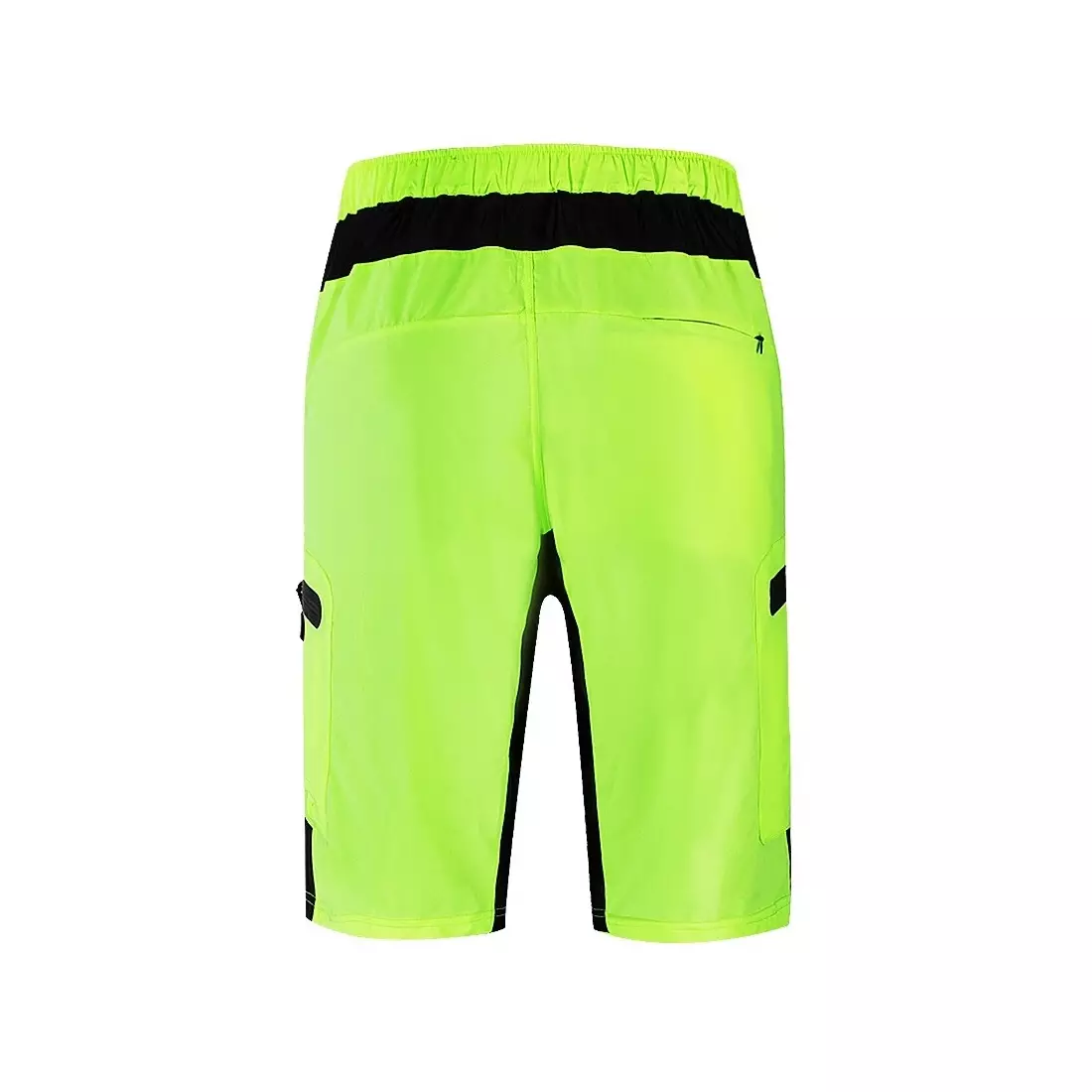 WOSAWE BL132-G pantaloni scurți pentru bărbați MTB fără căptușeală, galben fluor