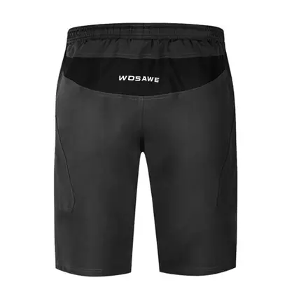 WOSAWE BL138-B pantaloni scurți pentru bărbați MTB cu insert gel, negru