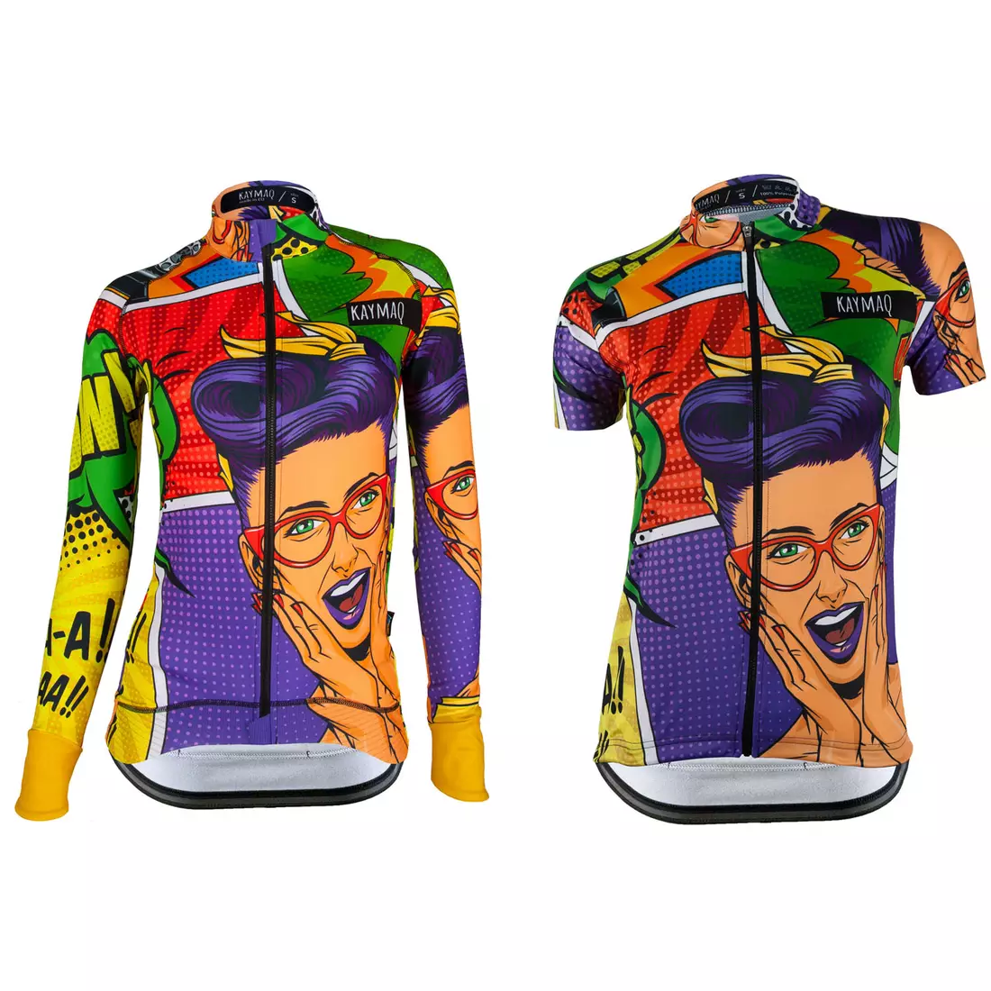 [Set] KAYMAQ DESIGN tricou de ciclism cu mâneci scurte pentru femei W26  + KAYMAQ DESIGN tricou de ciclism feminin W26 