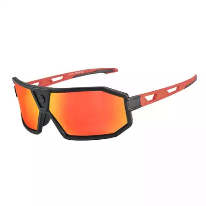 Rockbros SP214BK okulary rowerowe / sportowe z polaryzacją czarno-czerwone