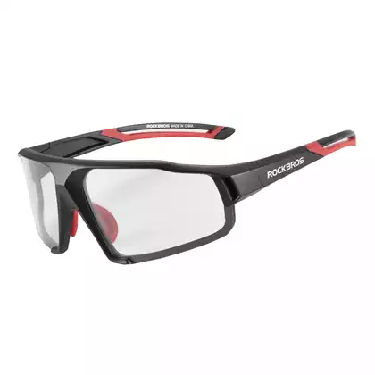 Rockbros SP216BK okulary rowerowe / sportowe z fotochromem czarny-czerwony
