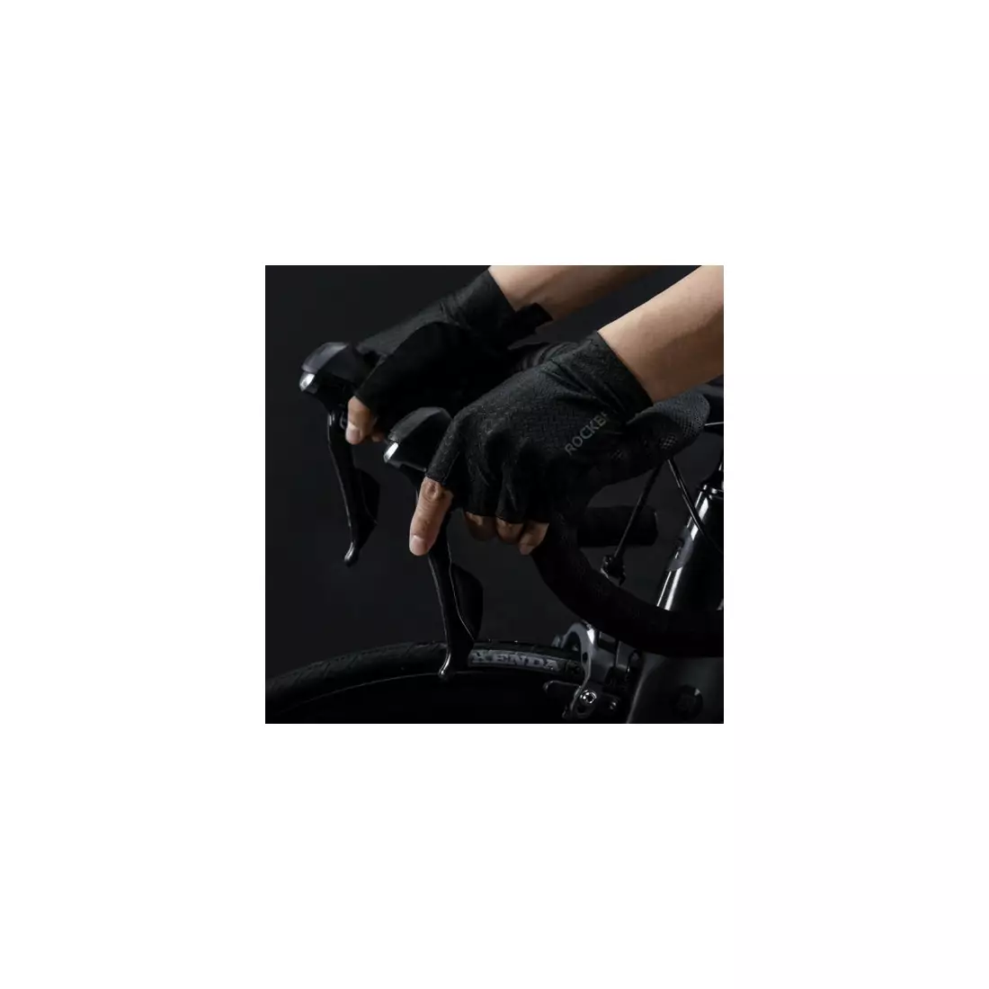Rockbros mănuși de bicicletă deget scurt, negru S221-BK