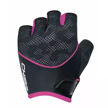 CHIBA LADY GEL mănuși de ciclism pentru femei, negre și roz
