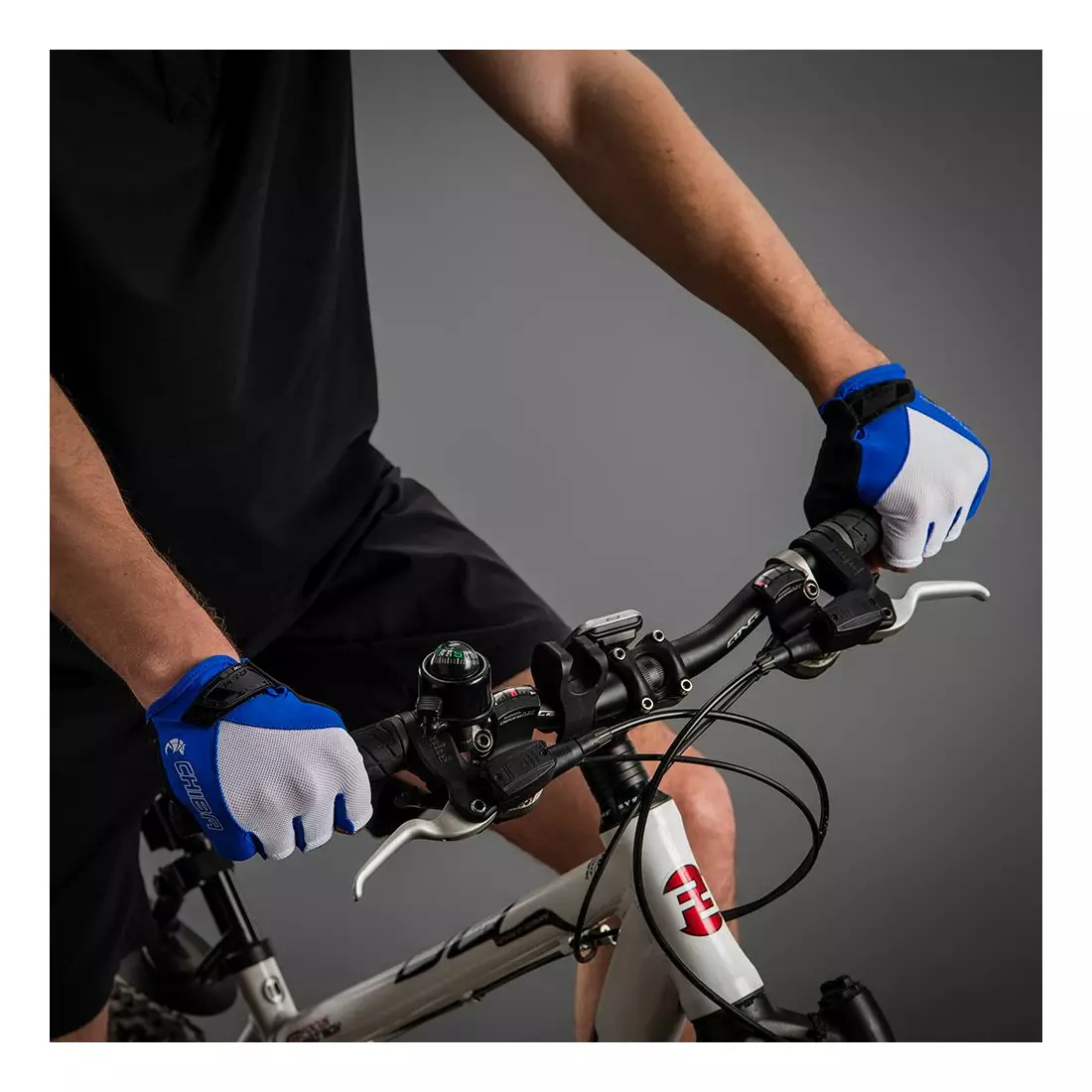 CHIBA SPORT PRO mănuși de ciclism, albastre și albe 3040218