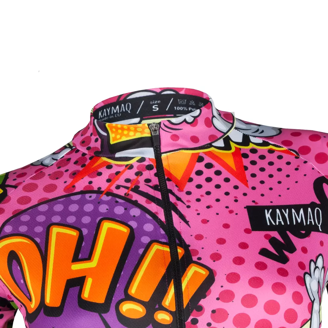 KAYMAQ DESIGN W27 tricou de ciclism pentru femei, cu mânecă scurtă, roz