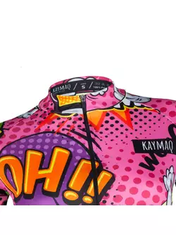KAYMAQ DESIGN W27 tricou de ciclism pentru femei, cu mânecă scurtă, roz