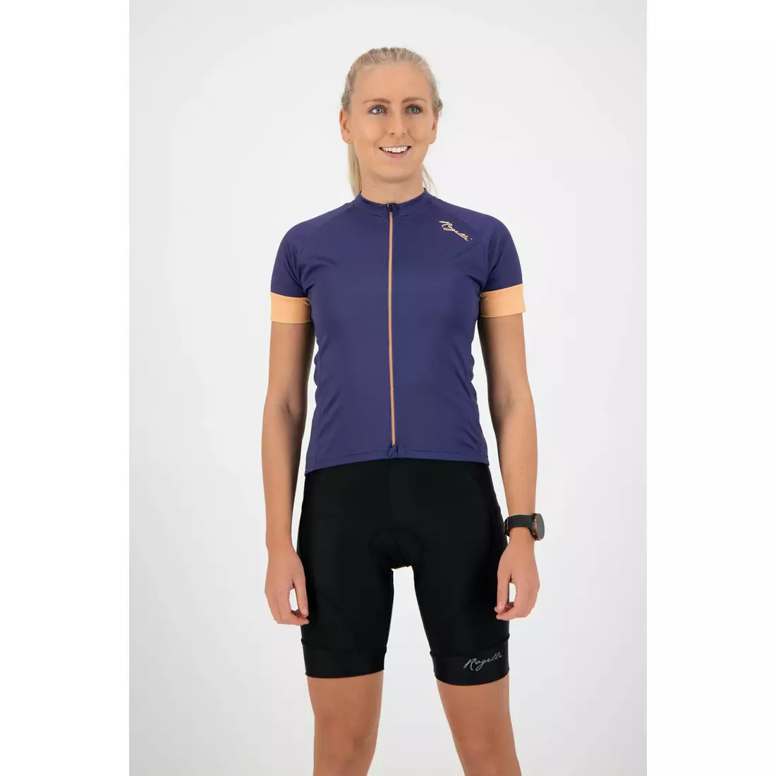 ROGELLI MODESTA tricou de ciclism pentru femei, violet-portocaliu