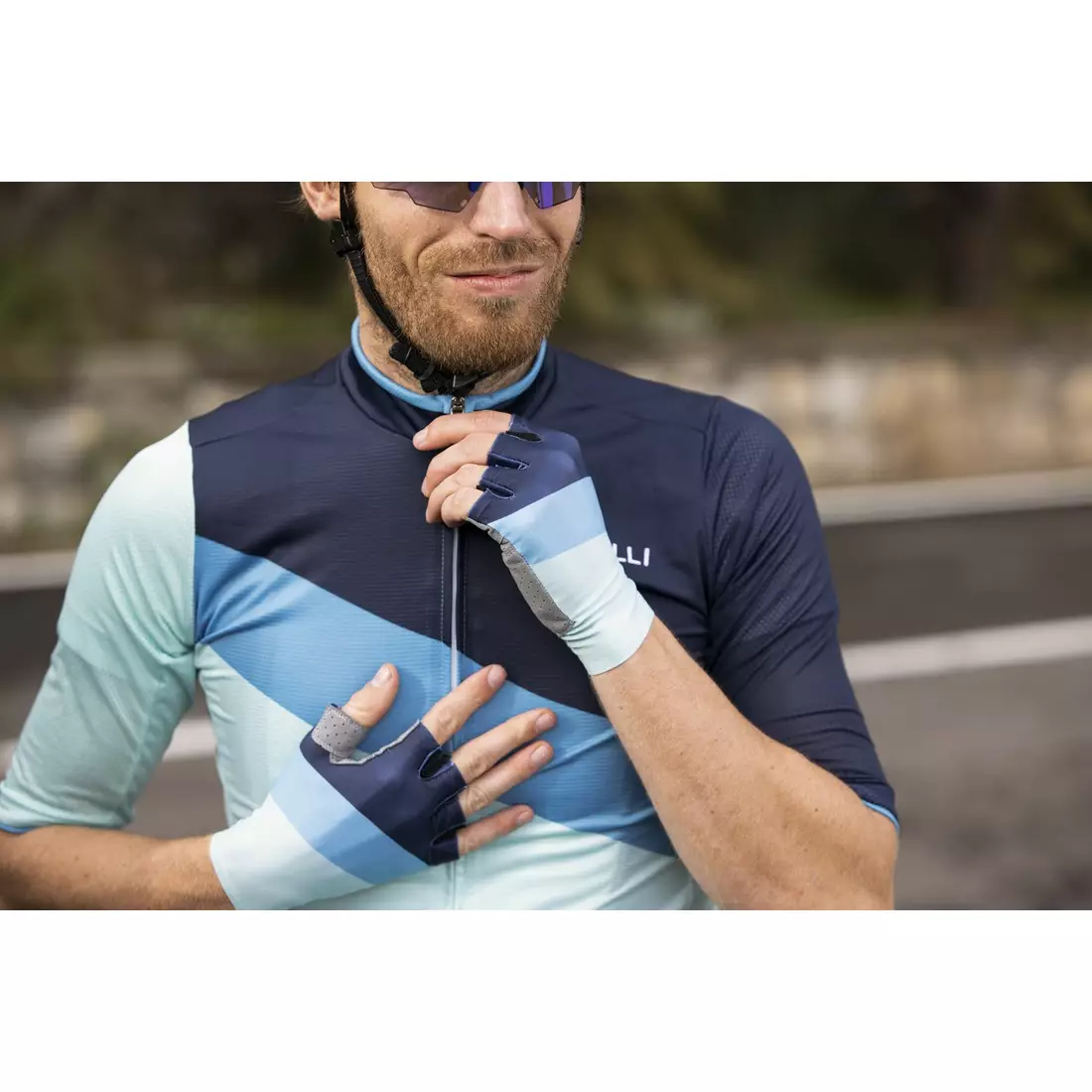 ROGELLI Mănuși de ciclism pentru bărbați KAI turcoaz