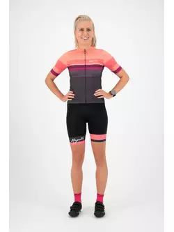 ROGELLI Tricou de ciclism pentru femei CALM gri / coral