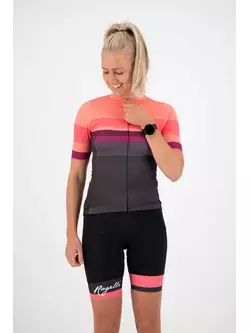 ROGELLI Tricou de ciclism pentru femei CALM gri / coral