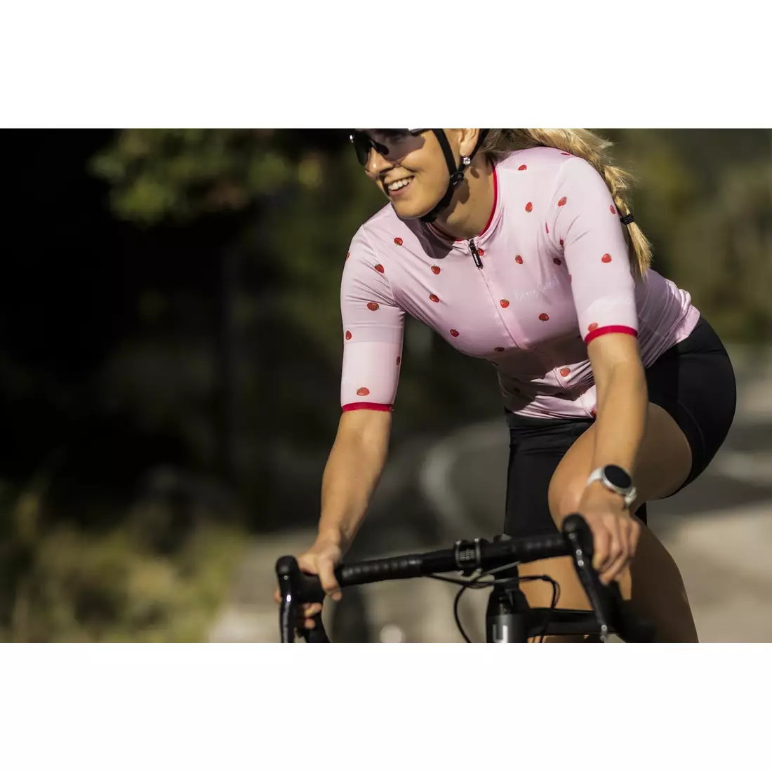 ROGELLI Tricou de ciclism pentru femei FRUITY roz