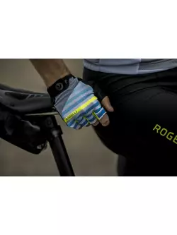 ROGELLI mănuși de ciclism pentru bărbați STRIPE blue/fluor 006.311