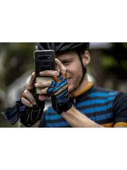 ROGELLI mănuși de ciclism pentru bărbați STRIPE blue/orange 006.312