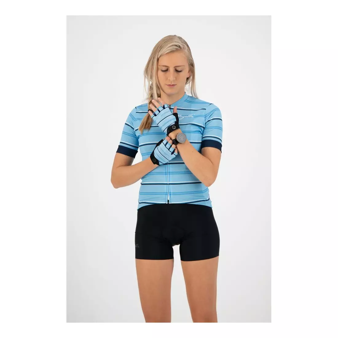 ROGELLI mănuși de ciclism pentru femei STRIPE blue