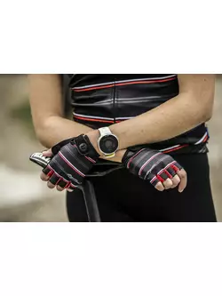 ROGELLI mănuși de ciclism pentru femei STRIPE red/black 