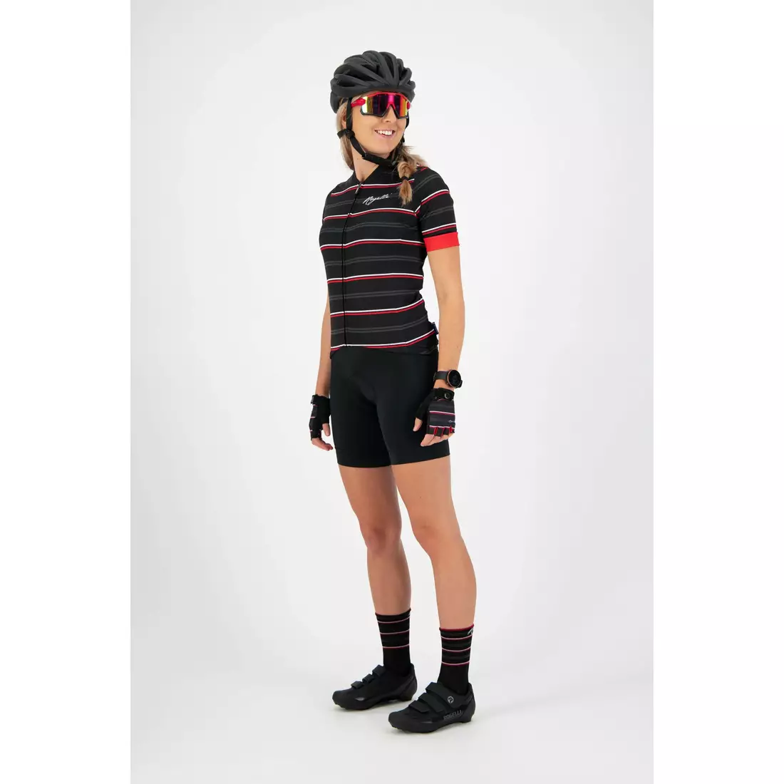 ROGELLI tricou de ciclism feminin STRIPE black 010.146