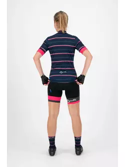 ROGELLI tricou de ciclism feminin STRIPE navy blue 010.148