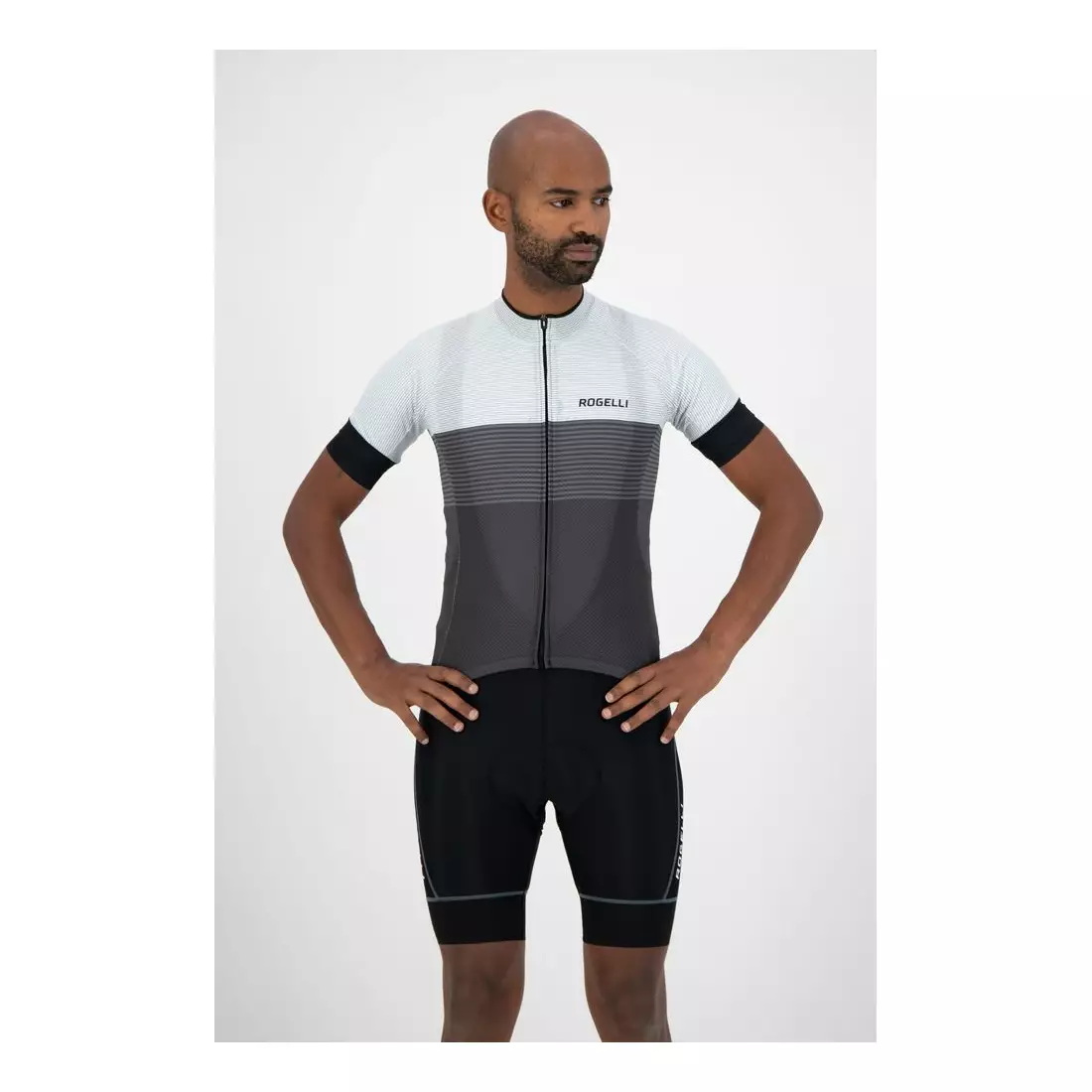 ROGELLI tricou pentru bărbați pentru biciclete BOOST black/white 001.117