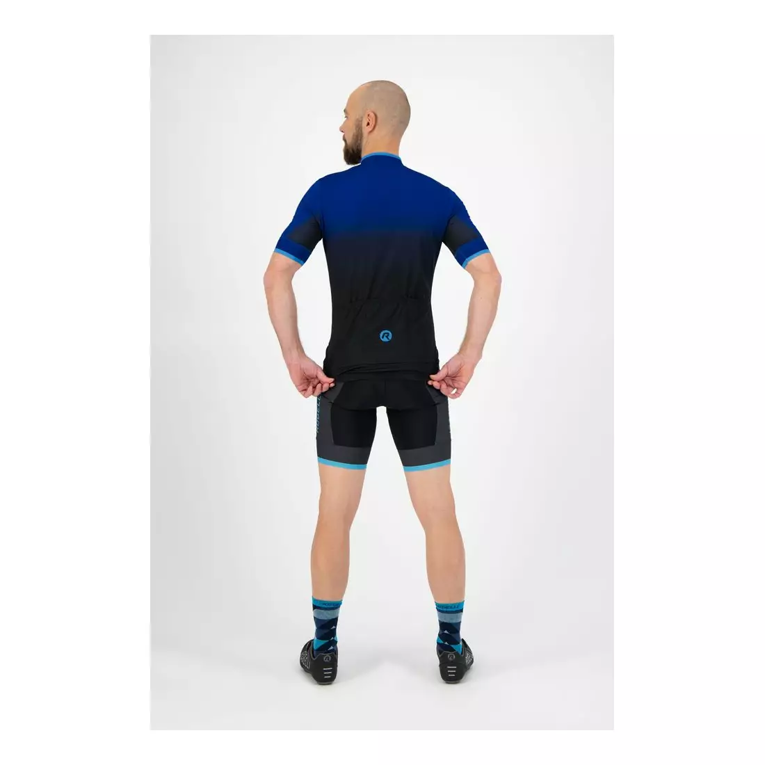 ROGELLI tricou pentru bărbați pentru biciclete HORIZON black/blue 001.415