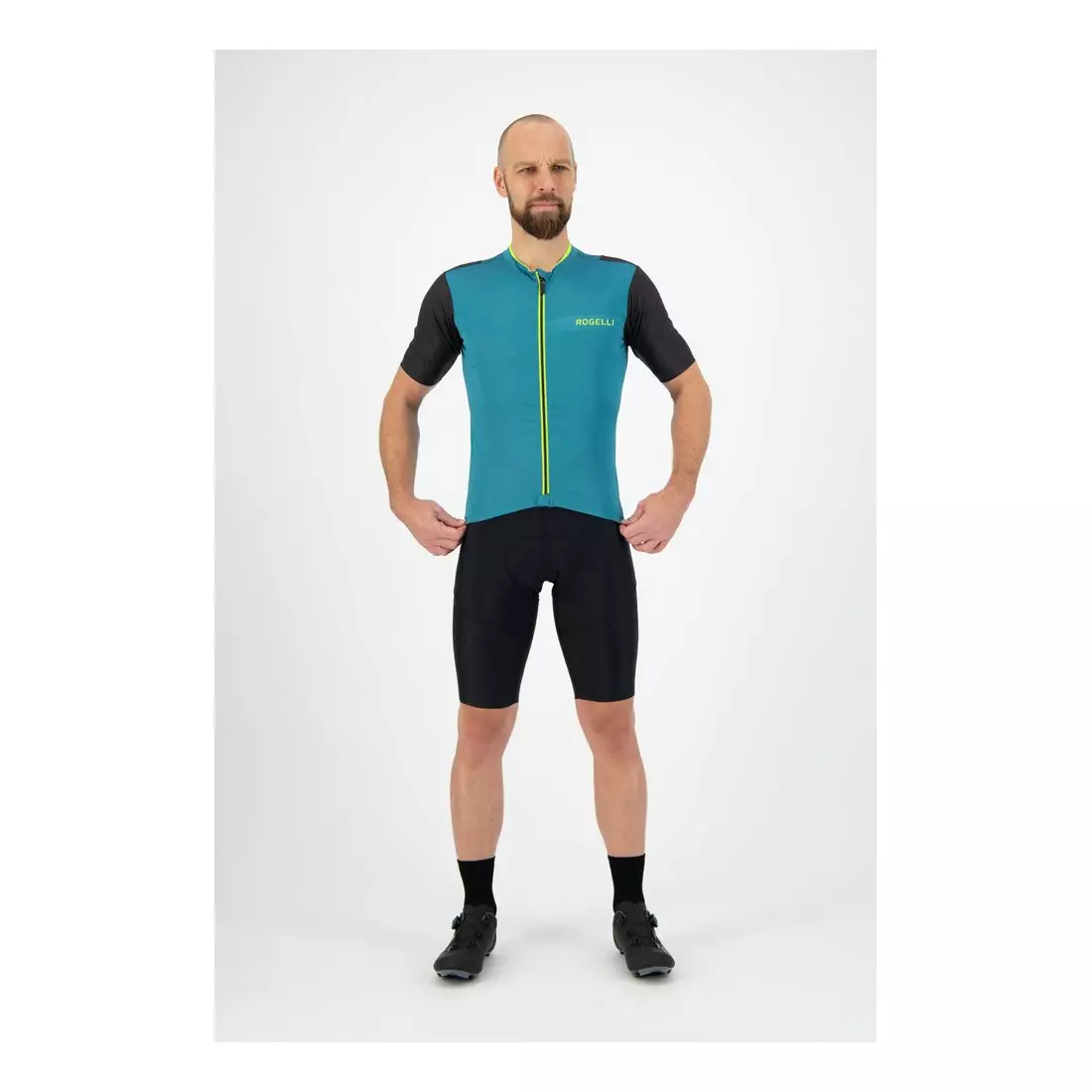 ROGELLI tricou pentru bărbați pentru biciclete MINIMAL blue/green