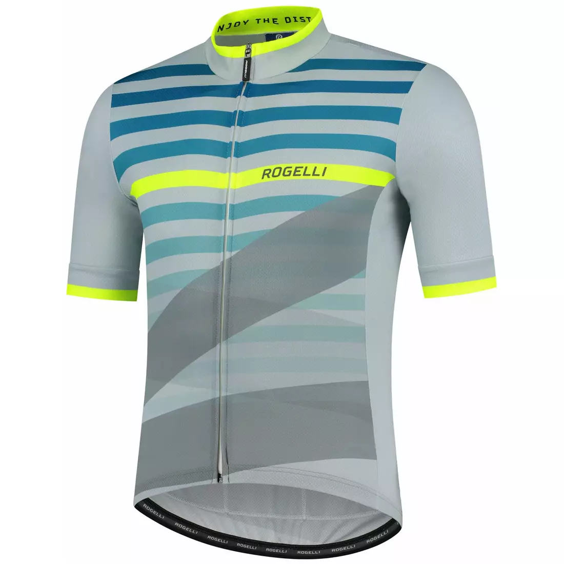 ROGELLI tricou pentru bărbați pentru biciclete STRIPE grey/green 001.101