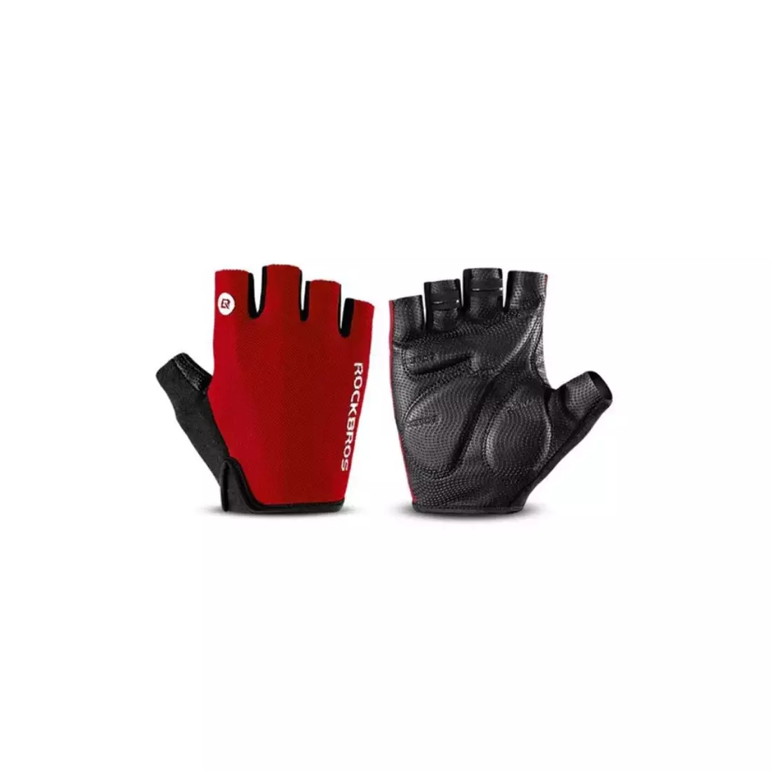 Rockbros mănuși de ciclism deget scurt, negru-roșu S106R