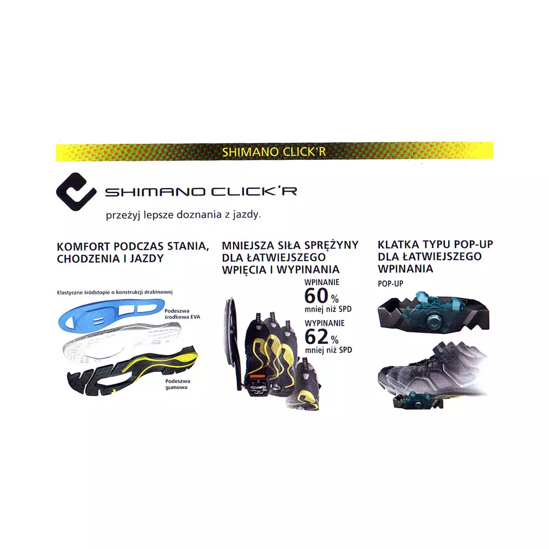 SHIMANO SH-CT40 - pantofi de ciclism recreațional cu sistemul CLICK'R