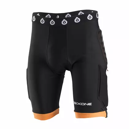661 pantaloni scurți de ciclism EVO COMPRESSION negru și portocaliu