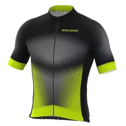 Biemme tricou de ciclism masculin ZONCOLAN negru și galben