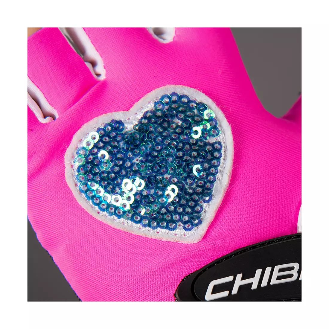 CHIBA COOL KIDS mănuși de ciclism pentru copii roz/inima