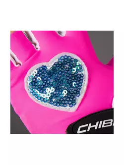 CHIBA COOL KIDS mănuși de ciclism pentru copii roz/inima