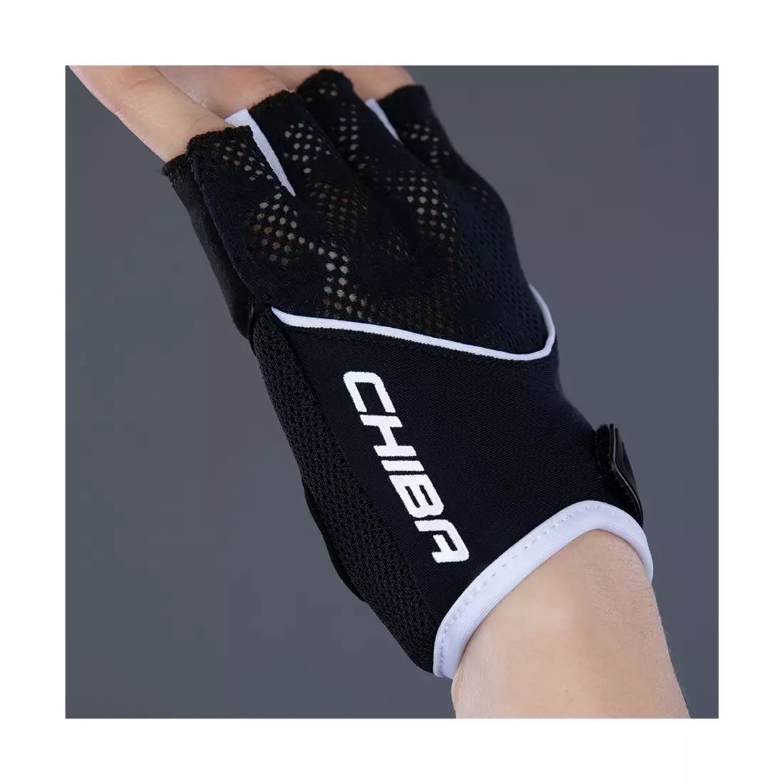 CHIBA mănuși de ciclism LADY GEL black white