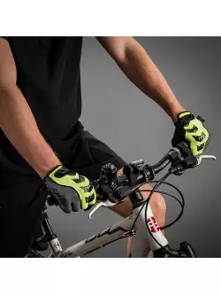 CHIBA mănuși de ciclism SAFETY REFLEX galben