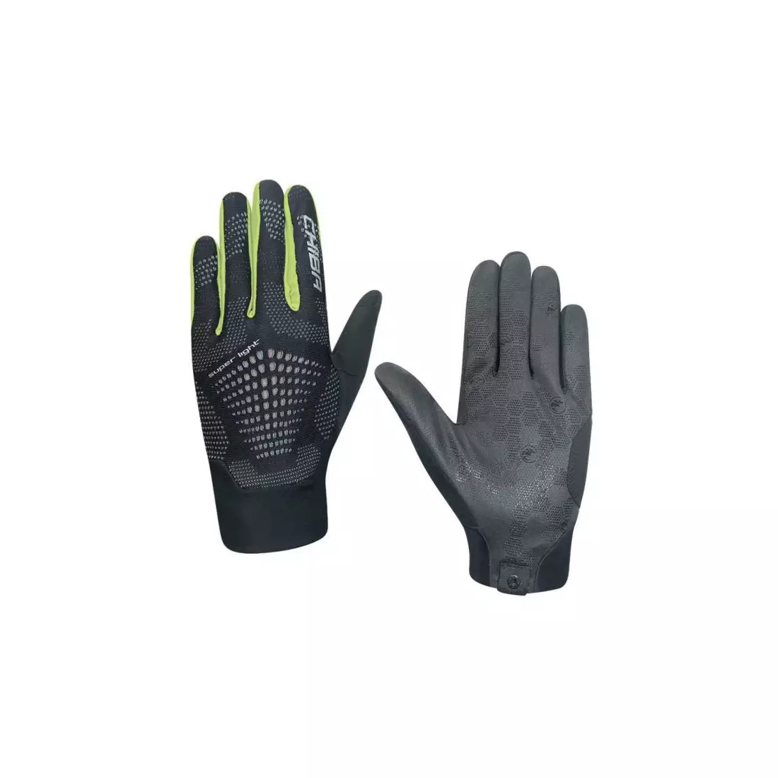 CHIBA mănuși de ciclism SUPERLIGHT negru și galben