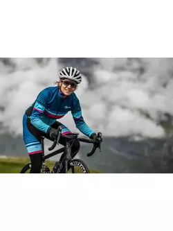ROGELLI Geacă de ciclism de iarnă pentru femei IMPRESS albastru-roz 