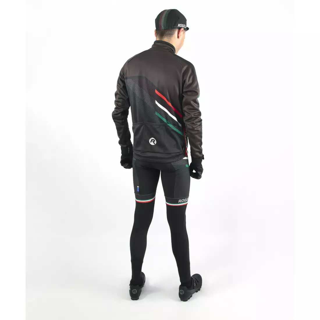ROGELLI pantaloni de bărbați cu izolație de ciclism cu bretele TEAM 2.0 black