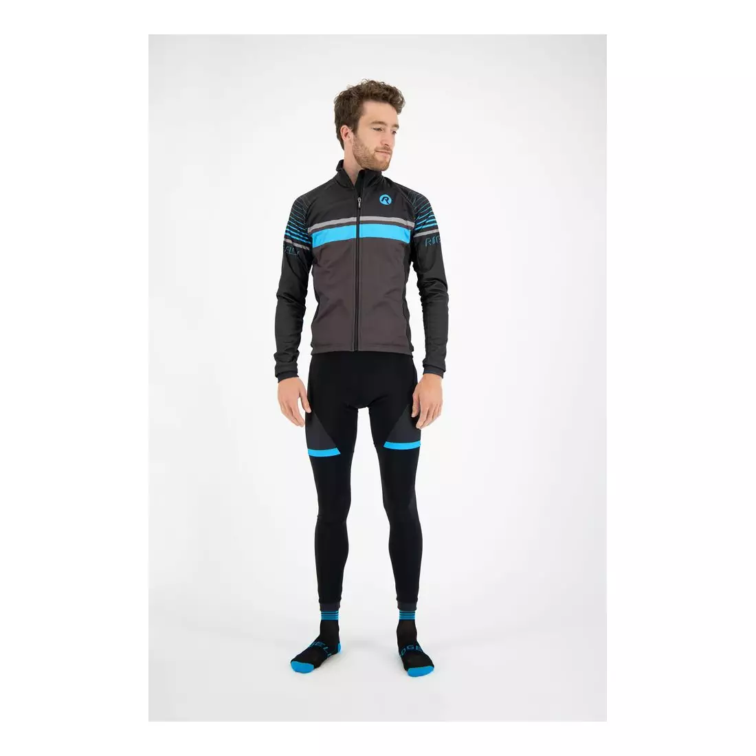 ROGELLI pantaloni de bicicletă pentru bărbați cu bretele FUSE black/blue