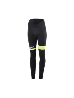 ROGELLI pantaloni de ciclism de iarnă pentru femei SELECT black/yellow