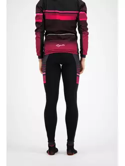 ROGELLI pantaloni de ciclism de iarnă pentru femei, cu bretele IMPRESS black/pink