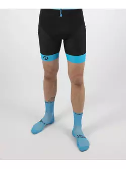 ROGELLI pantaloni scurți de ciclism pentru bărbați cu bretele RAPID negru și albastru