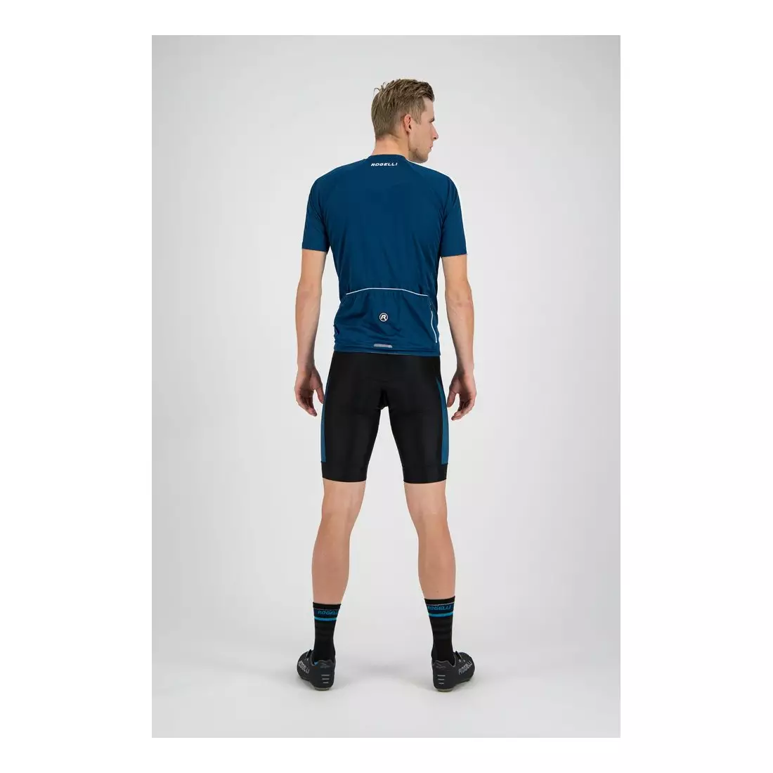 ROGELLI pantaloni scurți de ciclism pentru bărbați cu bretele TYRO albastru