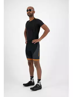 ROGELLI pantaloni scurți pentru bărbați, cu bretele FUSE black/orange