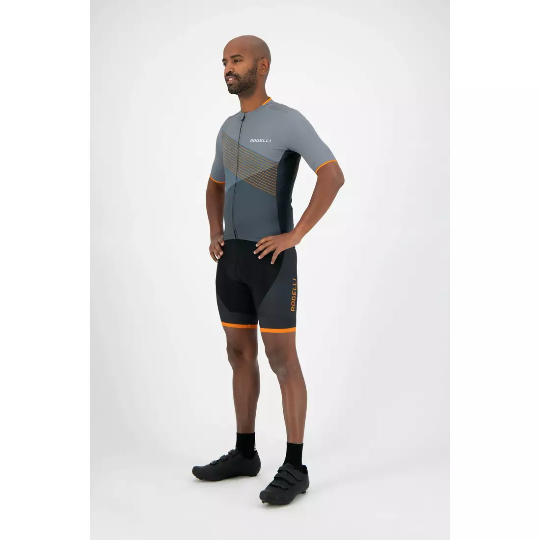 ROGELLI tricou pentru bărbați pentru biciclete SPIKE grey/orange 001.337