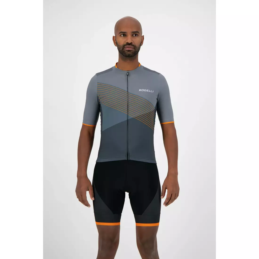 ROGELLI tricou pentru bărbați pentru biciclete SPIKE grey/orange 001.337