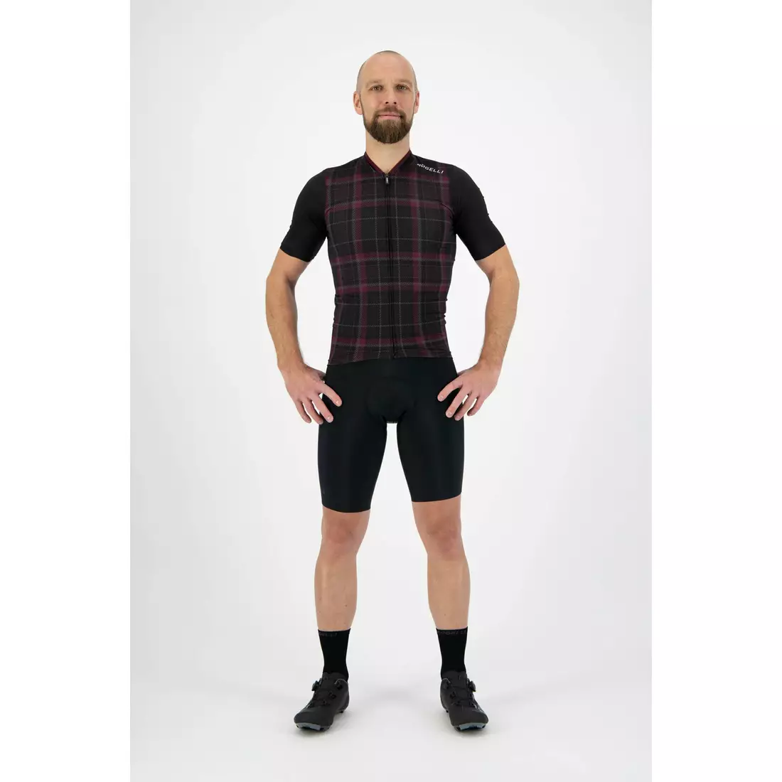 ROGELLI tricou pentru bărbați pentru biciclete STYLE maroon 001.611