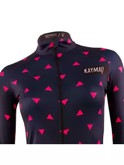 KAYMAQ DESIGN W1-M73 tricou de ciclism feminin albastru marin