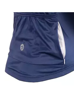 [Set] DEKO STYLE-0421 tricou de bărbați pentru ciclism cu mâneci scurte, albastru inchis + DEKO POCKET pantaloni scurți pentru bărbați, negru
