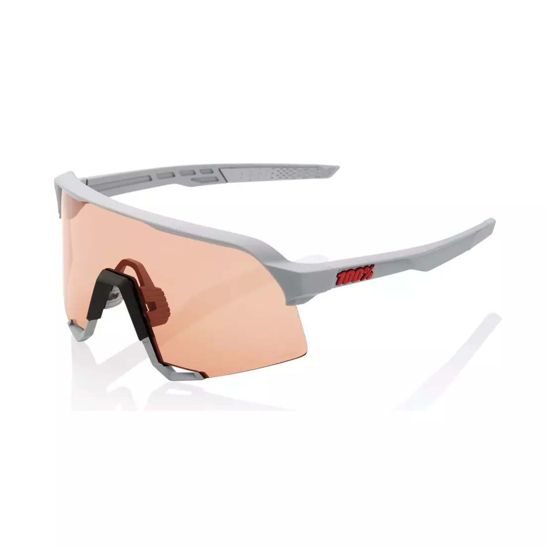 100% ochelari sportivi S3 (HiPER Coral Lens) Soft Tact Stone Grey STO-61034-424-01