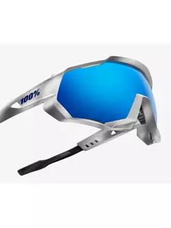100% ochelari sportivi SPEEDTRAP (HiPER Blue Multilayer Mirror Lens) Matte White STO-61023-407-01