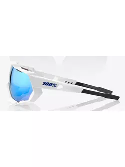 100% ochelari sportivi SPEEDTRAP (HiPER Blue Multilayer Mirror Lens) Matte White STO-61023-407-01